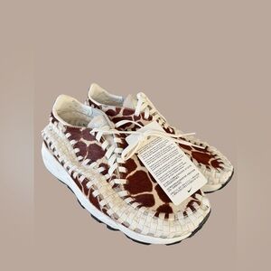 Nike Air Footscape Woven 'Cow Print' FB1959-100 Sail Black Size 9 women’s